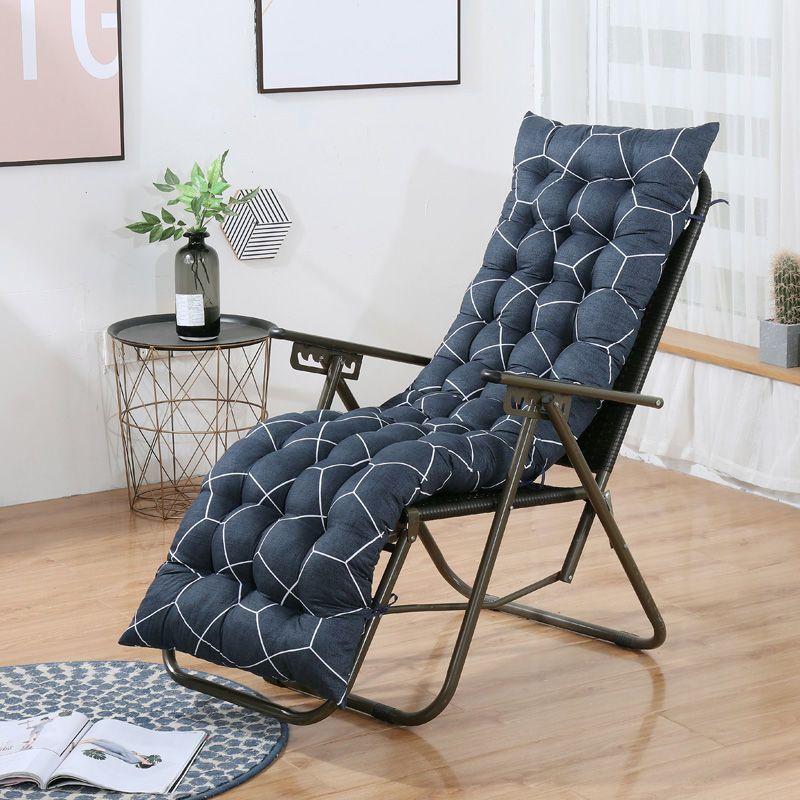 New Long Cushion Recliner Rocking Chair Cushion Thick Seat Cushion Rattan Chair Sofa Cushion Garden Chair Cushion Tatami Mat