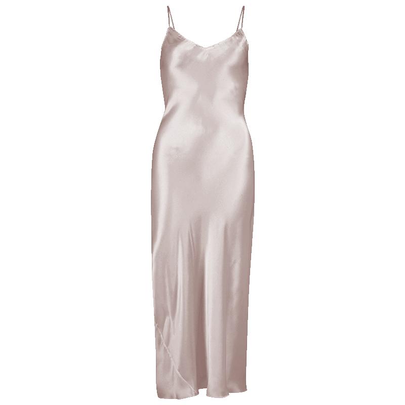 Spaghetti Strap Mulberry Silk Dresses Sexy Lingerie Women Nightgown Slip Nightdress Summer Backless Ladies Underwear Sleepwear