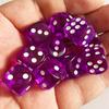 5/10pcs Acrylic Transparent Crystal Colored Dice Digital Dice for KTV Family Games Bar Club Party
