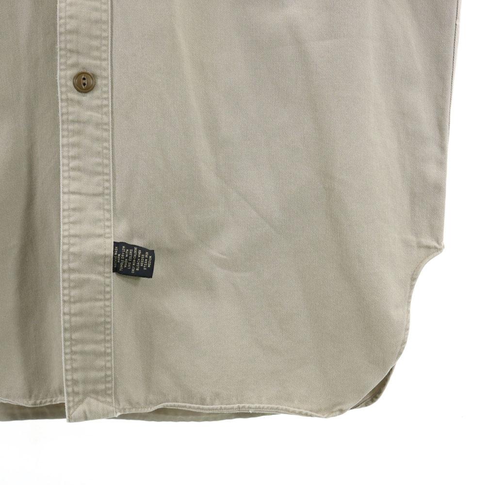 RRL 90-е Красная 3 Звезды Инициальная бирка Старая Рабочая рубашка с длинным рукавом M RALPH LAUREN Мужская Б/У