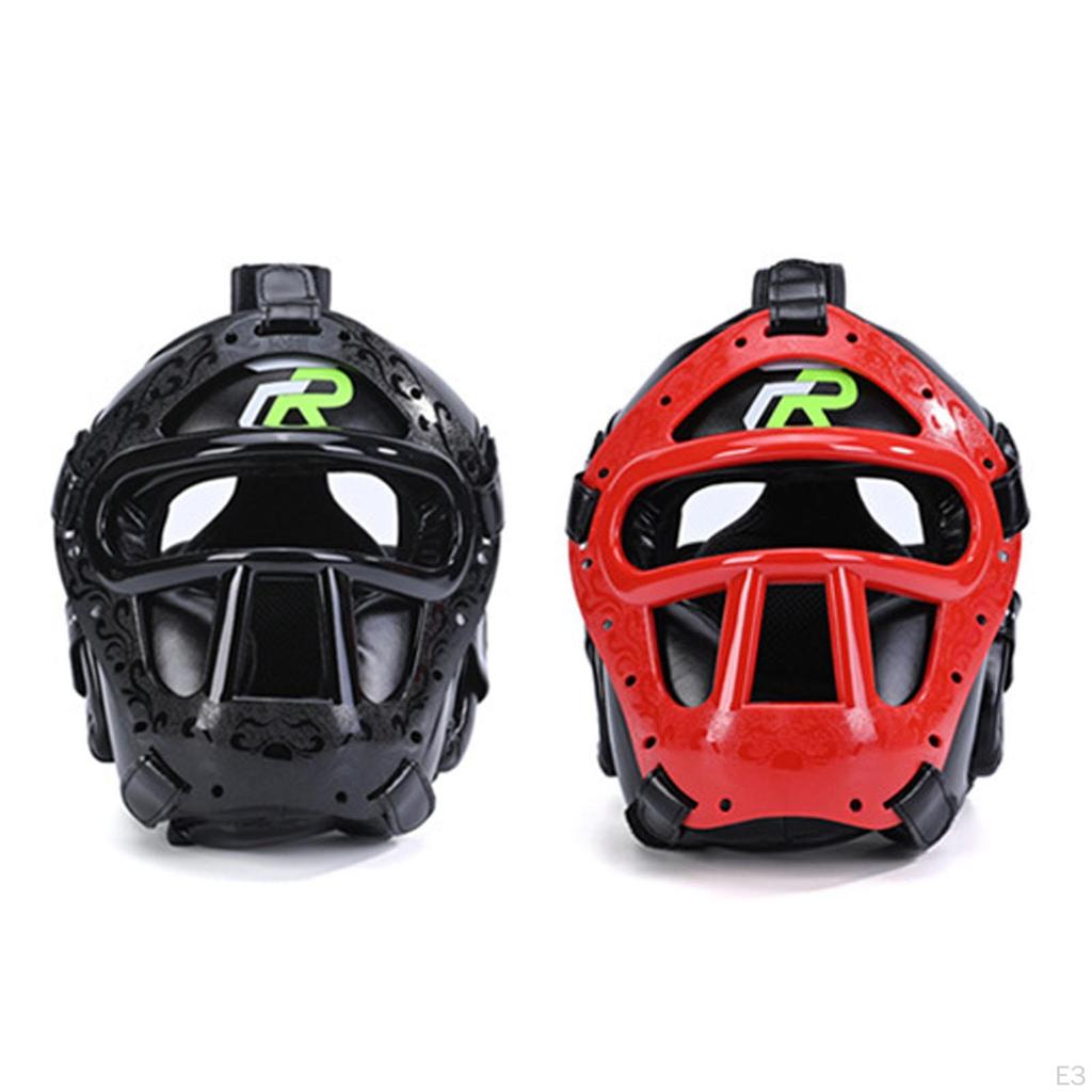 Boxing Headgear Face Cover Head Gear Thickened Padded Ventilated Protective Full Protection for