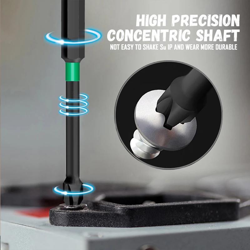 Набор магнитных бит Impact Batch с нескользящим наконечником, шестигранный хвостовик 1/4 дюйма, магнитная головка PH2, набор крестовых отверток Phillippes