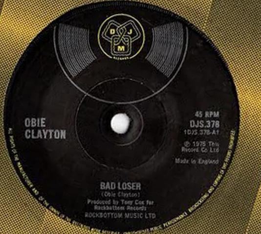 7-дюймовая пластинка OBIE CLAYTON - Неудачник DJS378 DJM Records 1975 UK Рок Б/У
