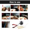 Hair Extension Kit Pliers Pulling Hook Bead Device Tool Kits with 500pcs Silicone Rings LS