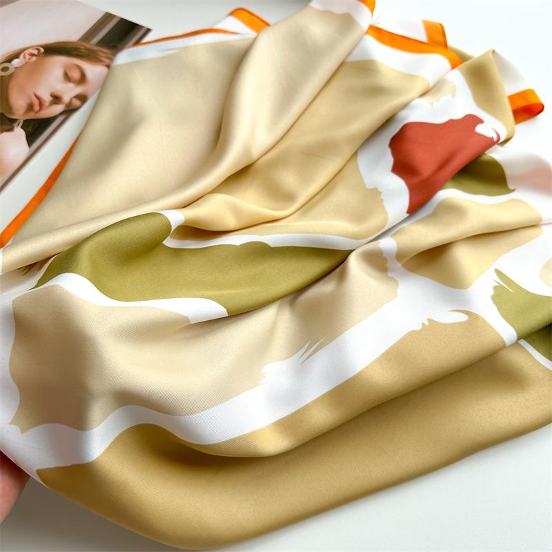 Элегантные шейные шарфы для женщин, модные шали и накидки длиной 90 см, бандана, платки на голову