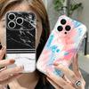 Акварельный мраморный чехол для iPhone 17 Pro Max Чехол iPhone 16 Pro Max 15 14 13 11 17E Ударопрочный Прозрачный Мягкий ТПУ Силиконовый Чехол