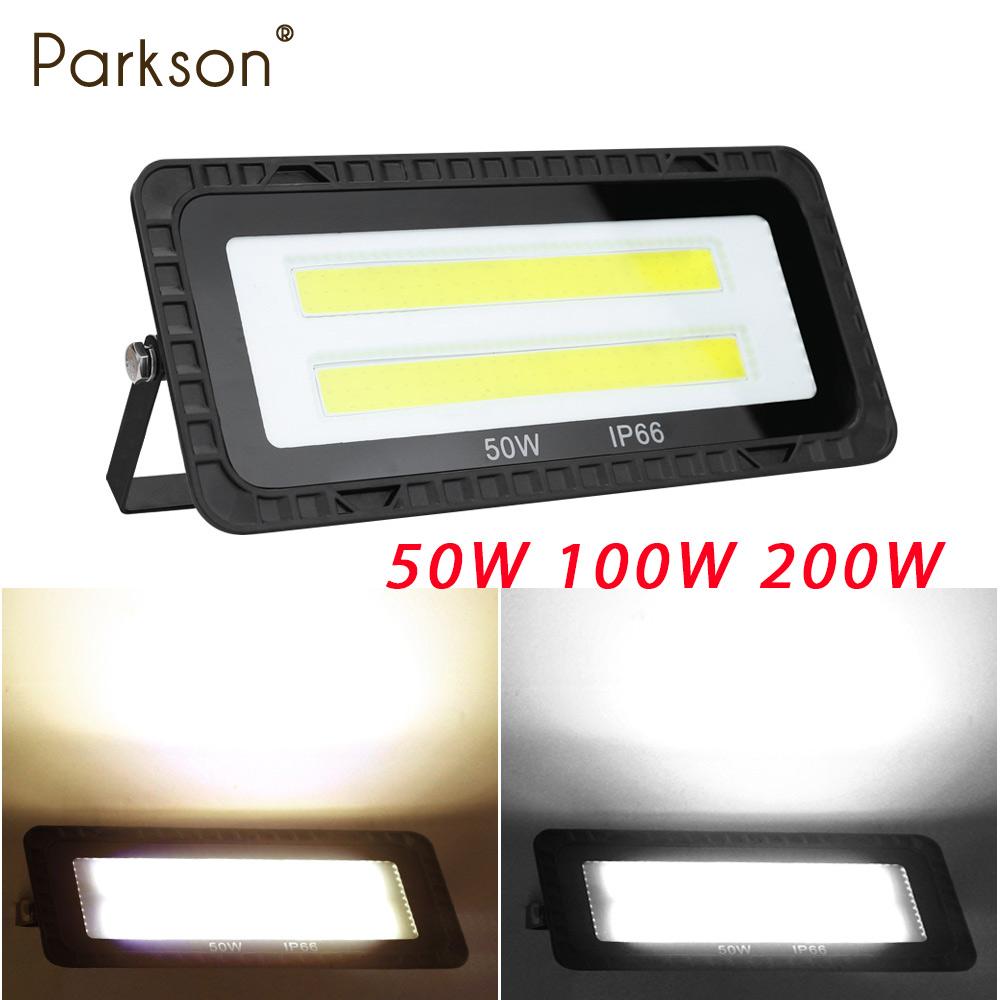 LED Flood Light 50W 100W 200W AC 220V IP66 Waterproof Lamp Garden Outdoor Lighting Projector Landscape Spotlight Wall FloodLight