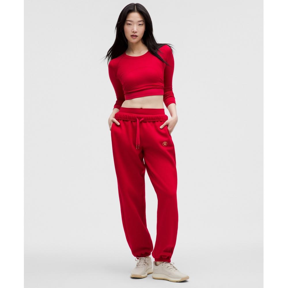 Lululemon Рубашка с длинным рукавом Swiftly Tech Lunar New Year 2.0 Длина талии Темно-красный Темно-красный