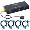 VGA KVM-переключатель 4 USB VGA KVM-переключатель для 4 Включает 1 3 USB Клавиатура Мышь Сканер 4 KVM-кабеля и настольные порты управления, компьютеры, мониторы,