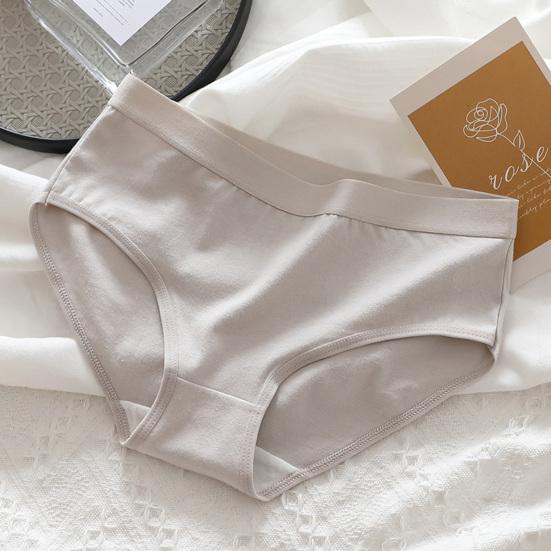 Женское хлопковое нижнее белье, эластичные трусы средней талии, женские бесшовные трусики с полным покрытием