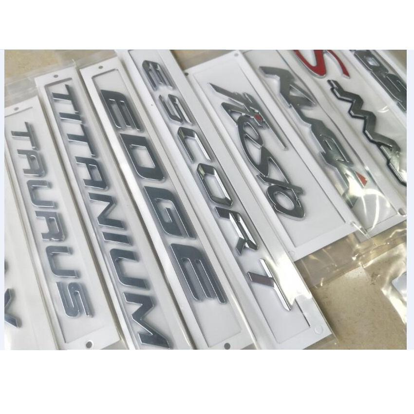 XXUI3 Chrome Trunk Letters for Ford EcoSport S-MAX C-MAX KUGA Fiesta ESCORT EDGE TITANIUM Emblem ECOBOOST 4WD Emblems Badges