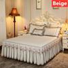 Роскошное кружевное покрывало принцессы, простыни-юбки, утолщенная стеганая простыня, постельное белье, нескользящий наматрасник Queen King для королевы