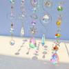 1pc Crystal Wind Chime Moon Sun Catcher Diamond Prisms Pendant Dream Catcher Rainbow Hanging Drop Home Garden Decor Windchime