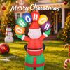 5.91FT Christmas Inflatable Toys Xmas Yard Lawn Party Decoration Santa Claus Gift Box Home Supplies Ornaments with LED Light
