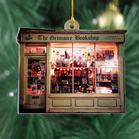 8 шт. Рождественский книжный магазин Украшение для рождественской елки 2D Плоский акриловый книжный магазин Декор