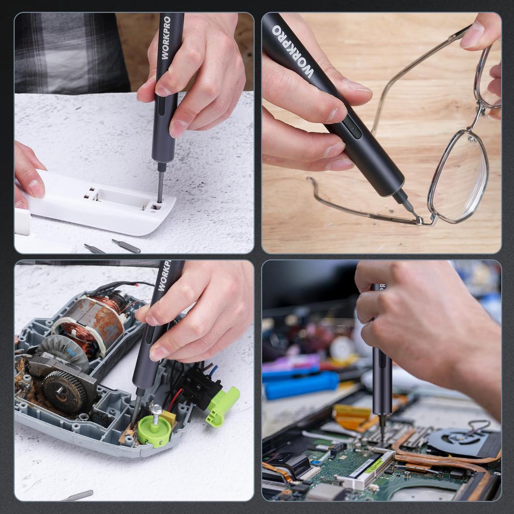 WORKPRO Electric Precision Screwdriver Special Screwdriver Precision Screwdriver Set 20in1 Replacement Driver Cordless Driver Rechargeable Small Pen