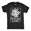 Мужская футболка The Female Gaze Смешная футболка с шуткой про Медузу, смотрящую в упор, для парней