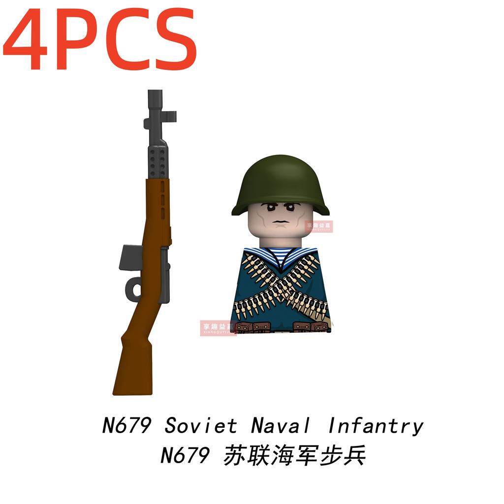 Soviet Naval Infantry Commander Building Blocks Model Bricks mini Action toy Figures Toy gift for children MOC