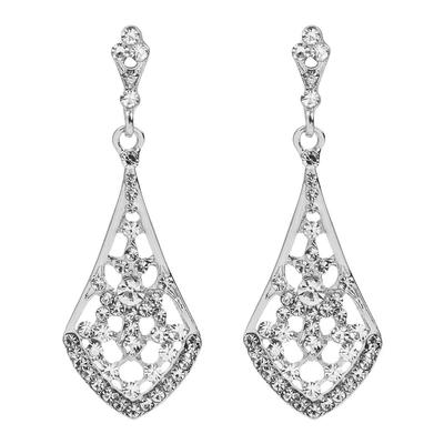 Серьги-маскарад 1920-х годов с жемчугом и бриллиантами — вечеринка в стиле Гэтсби, невеста, свадьба, бал