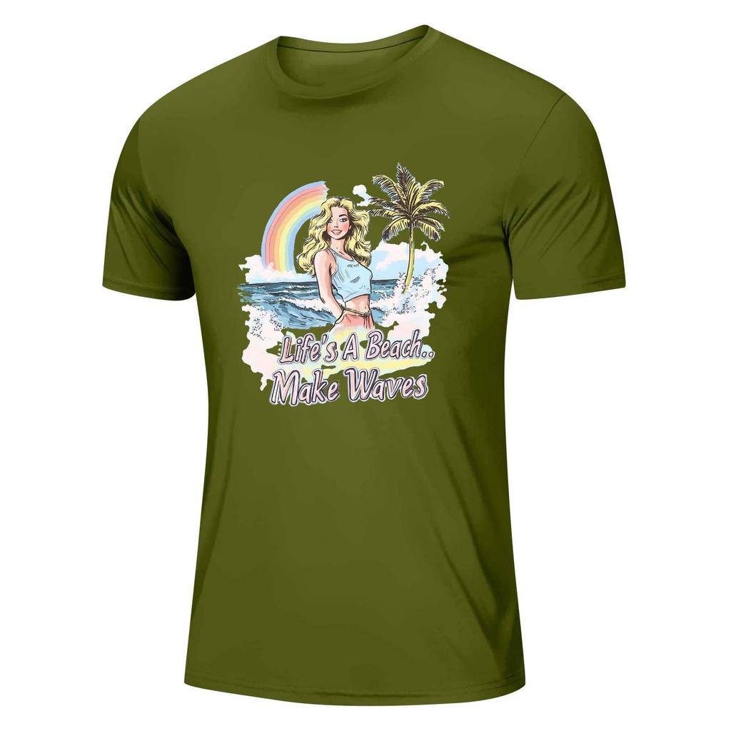 Мужская рубашка с воротником-стойкой и коротким рукавом, свободная рубашка для отдыха и отдыха, мужская