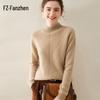 Fanzhen Women's Thickened Half-Turtleneck Cashmere Blend Sweater