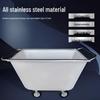 Stainless Steel Feed Cart: Leak-Proof Handcart for Pig and Chicken Feeding
