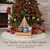 Boîte décorative de Noël - CREATIVE DECO - Sapin décoratif - Bois naturel - 30x20x40 cm - Coffret cadeau