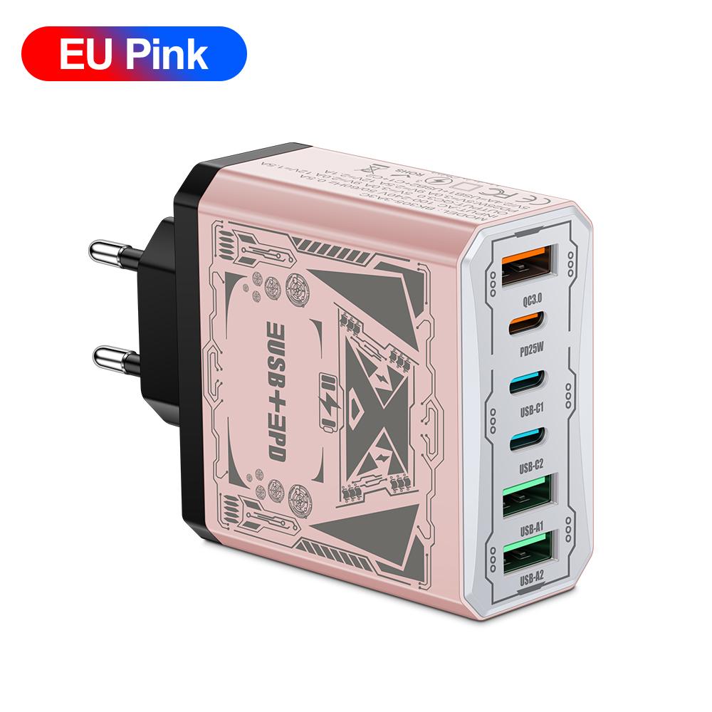 25 Вт 3 USB 3 PD Зарядное устройство Быстрая зарядка QC3.0 Дорожное зарядное устройство для iPhone Samsung Xiaomi Адаптер для мобильного телефона Вилка EU/US/UK