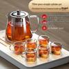 750ml teapot with 6 handle cups and tea tray