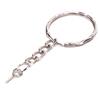 40Pcs Polished Key Ring Screw Eye Short Chain Split Ring Connector Diy Jewelry