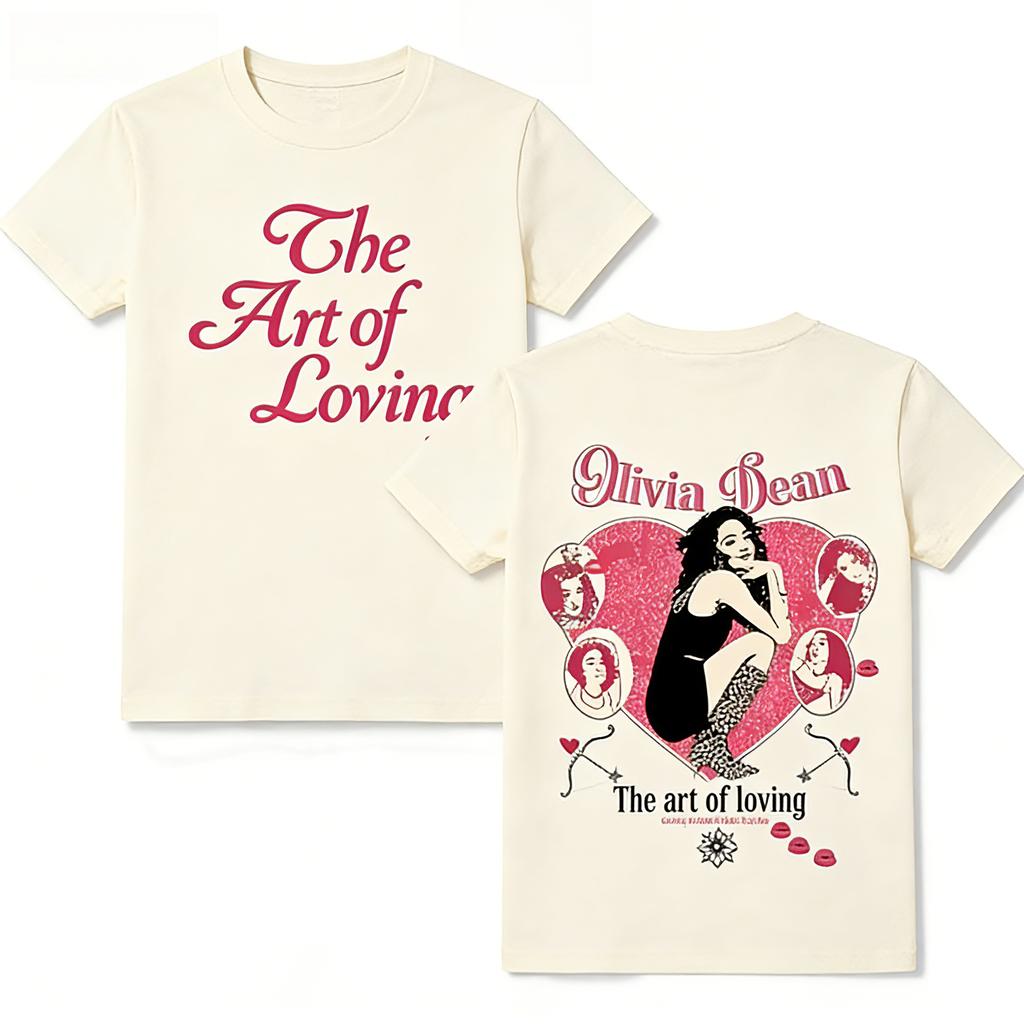 Худи с графическим принтом The Art of Loving Tour 2026 Olivia Dean, Хип-хоп стиль Харадзюку, Пуловер, Мужской, Женский, Свободная толстовка