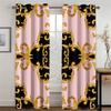 3D Modern Black And Gold Art Design Thin Sunshade Curtains Luxury Living Room Bedroom Home Decoration Custom Curtains