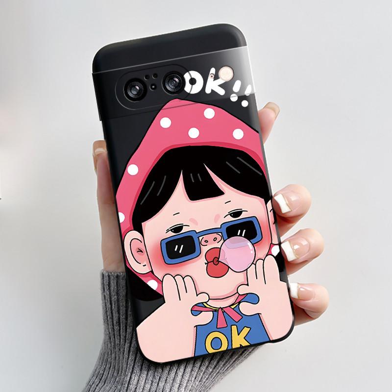 Casing For Google Pixel 8 Pro 8A Case Aesthetic Fashion Cute Cat Soft Silicone Shockproof Back Cover Ultra Slim Thin Phone Case