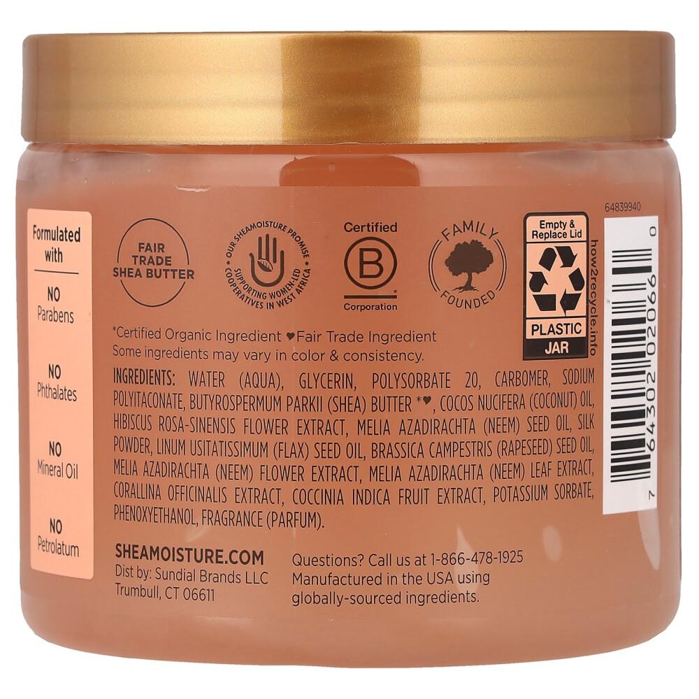 Гель для укладки SheaMoisture Defining Styling Gel, Кокос и Гибискус + Льняное семя, 425 г (15 унций)