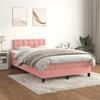 3141538 vidaXL Divan Bed with Mattress Pink 120x200 Cm Velvet