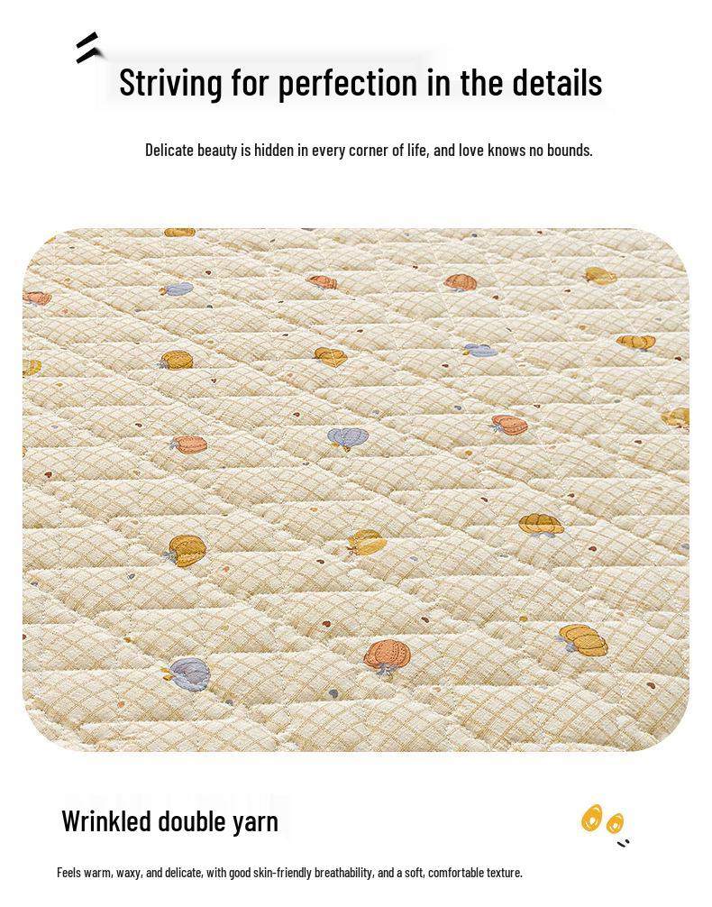 Ретро Стеганый Хлопковый Подогнанный Комплект Постельного Белья - 3 Предмета Издание 2025