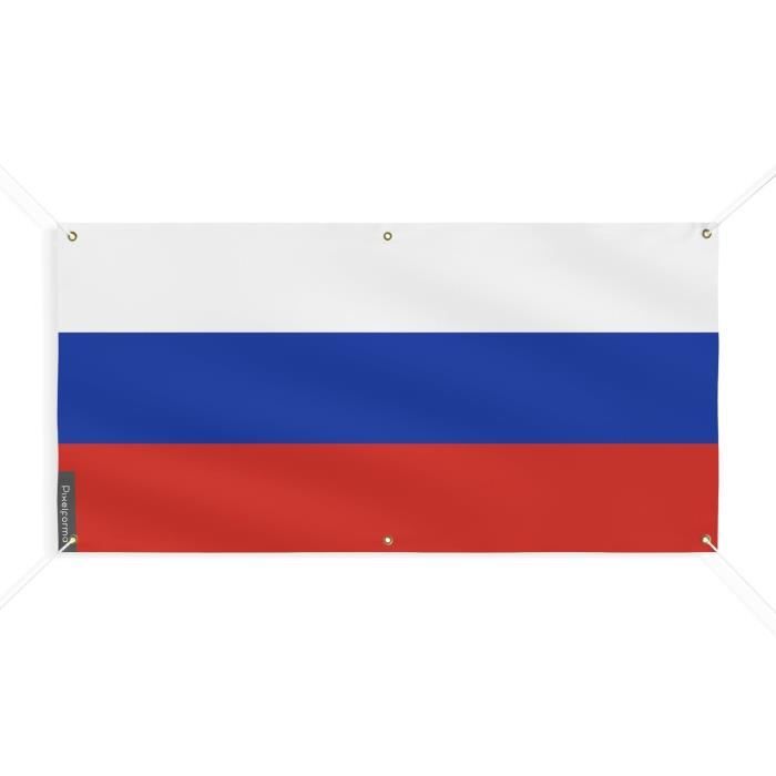 Bannière Drapeau De La Russie 6 Oeillets 160x320cm En Polyester
