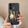 Чехол для телефона для Redmi Note 13 Pro 4G 5G, элегантный с буквой, мягкий жидкий силикон, защита по всему корпусу для Redmi Note13 13Pro, Fundas