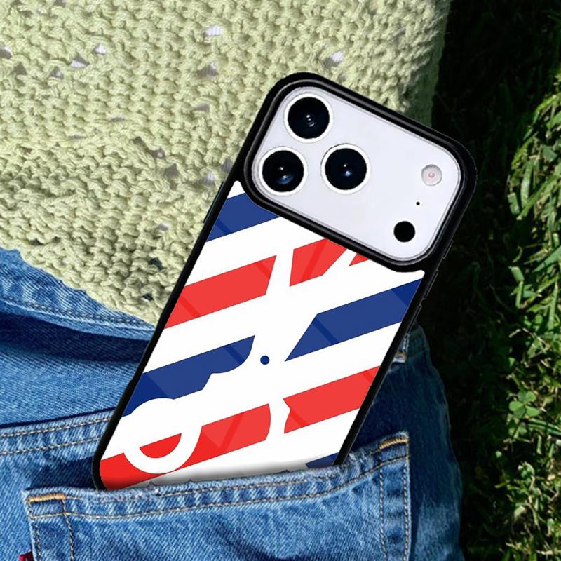 Barber Stripes Scissors Phone Case Cover for IPhone 11 12 13 14 15 16e 17 Pro Max Coque for IPhone 17 Air