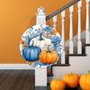 Thanksgiving Fall Pumpkin Door Sign Harvest Festival Wooden Maple Leaf Door Hanger Front Door Wall Hanging Welcome Plaque Decoration
