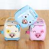 Pig Shape Money Saving Box Tinplate Coins Storage Box Handheld Piggy Bank  For Children Gift