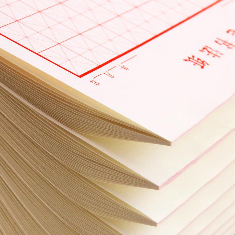16k Книга по каллиграфии: Бумага с рисунком в виде сетки Rice & Field для упражнений с твердым пером, идеально подходит для студенческих работ