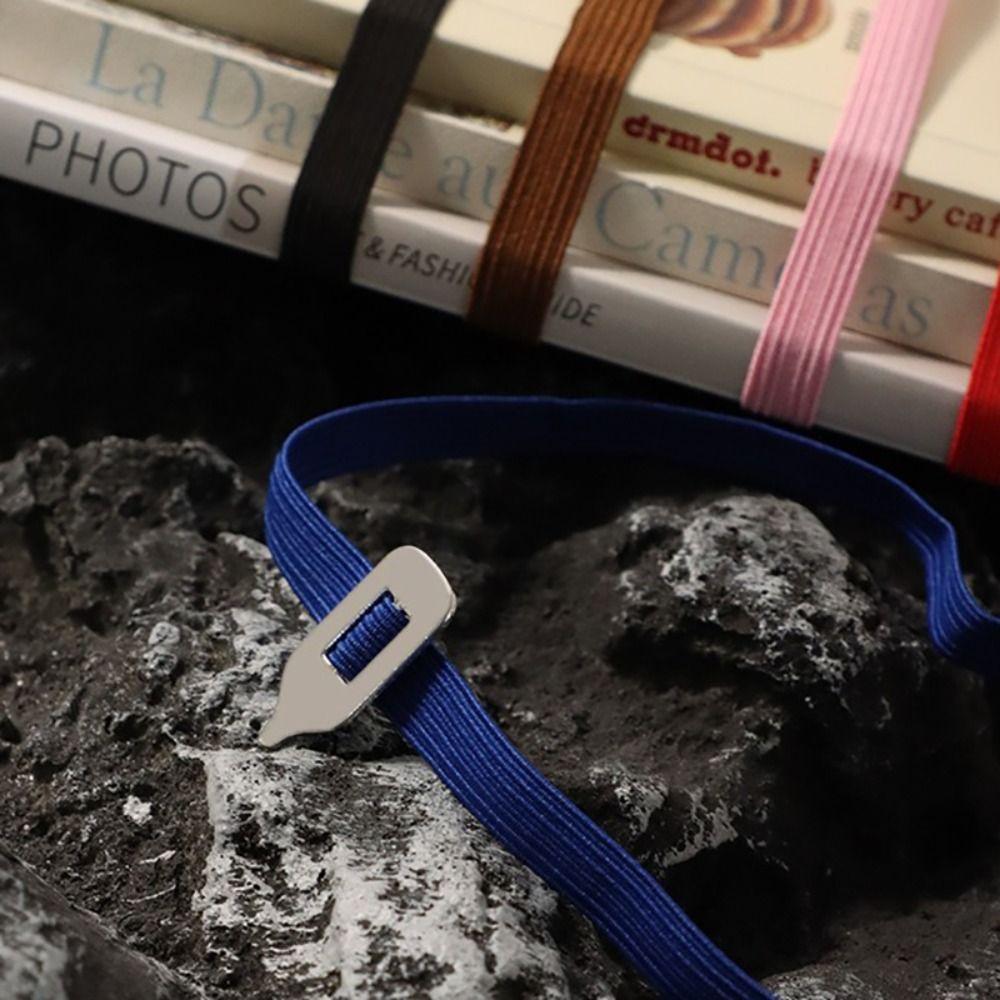 Colorful Elastic Bookmark Elastic Webbing Flexible Strap Bookmark Simple Book Clip School Office