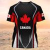 Canada Flag T-shirt Men's Maple Leaf Pattern Short Sleeved T Shirt Summer Casual Top Hip Hop T Shirts Women's Sports Clothes