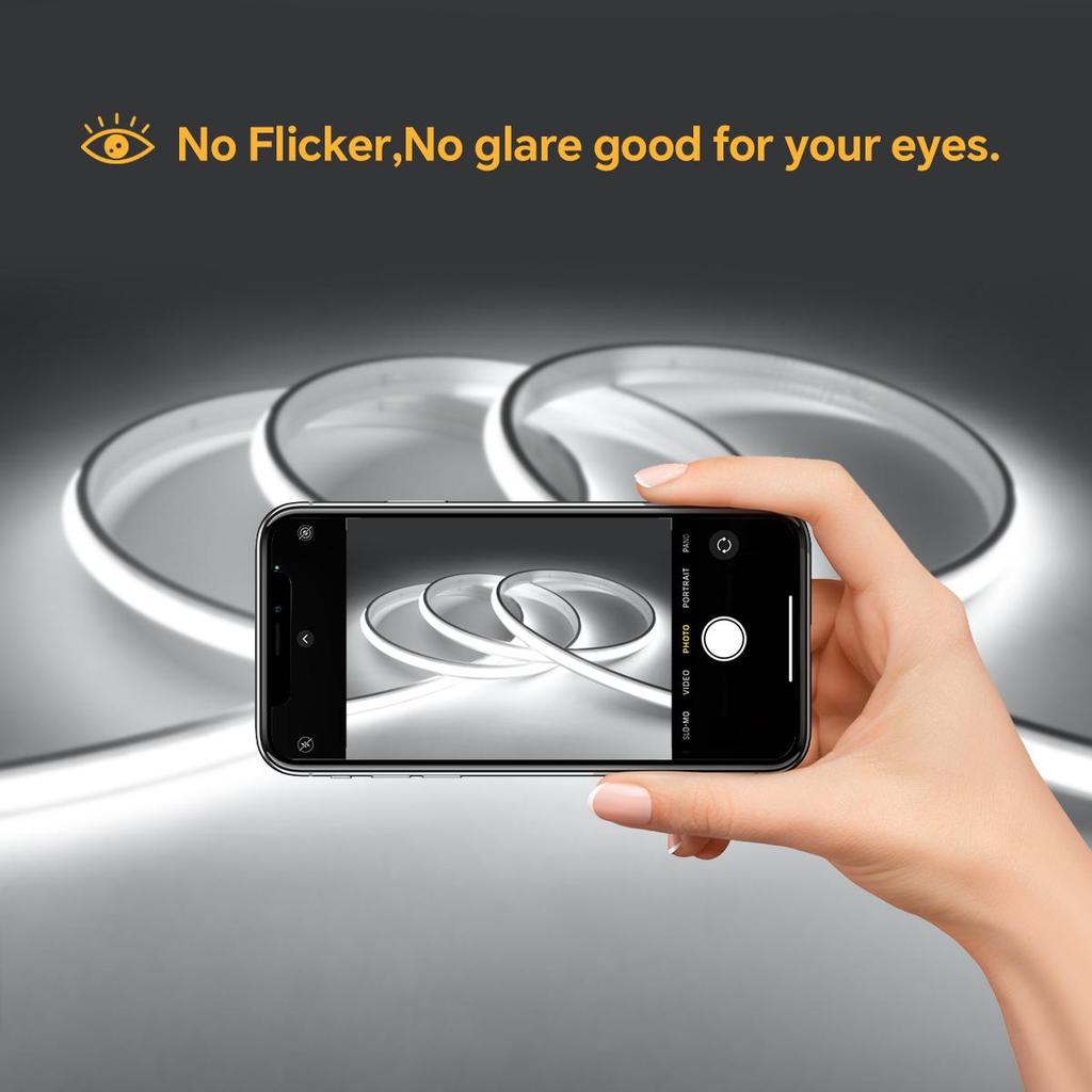 Высококачественная COB светодиодная неоновая лента 24V, равномерное свечение, без темных зон, самоклеящаяся неоновая лента, водонепроницаемая светодиодная веревка, декор для комнаты