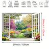Spring floral curtain background banner, polyester multi-purpose photography background, featuring forest and green grass scenes