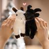 Simulated Goat Doll Pendant Cute Aries Black Plush Toy Doll Backpack Keychain Hanging Doll