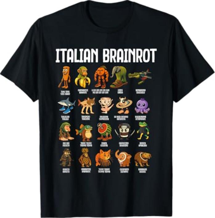 Italian Brainrot Italian Brainrot Funny Memes T-shirt