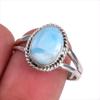 Кольцо в подарок из стерлингового серебра 925 пробы с драгоценным камнем ларимаром Natural Republic S.9 e8O56