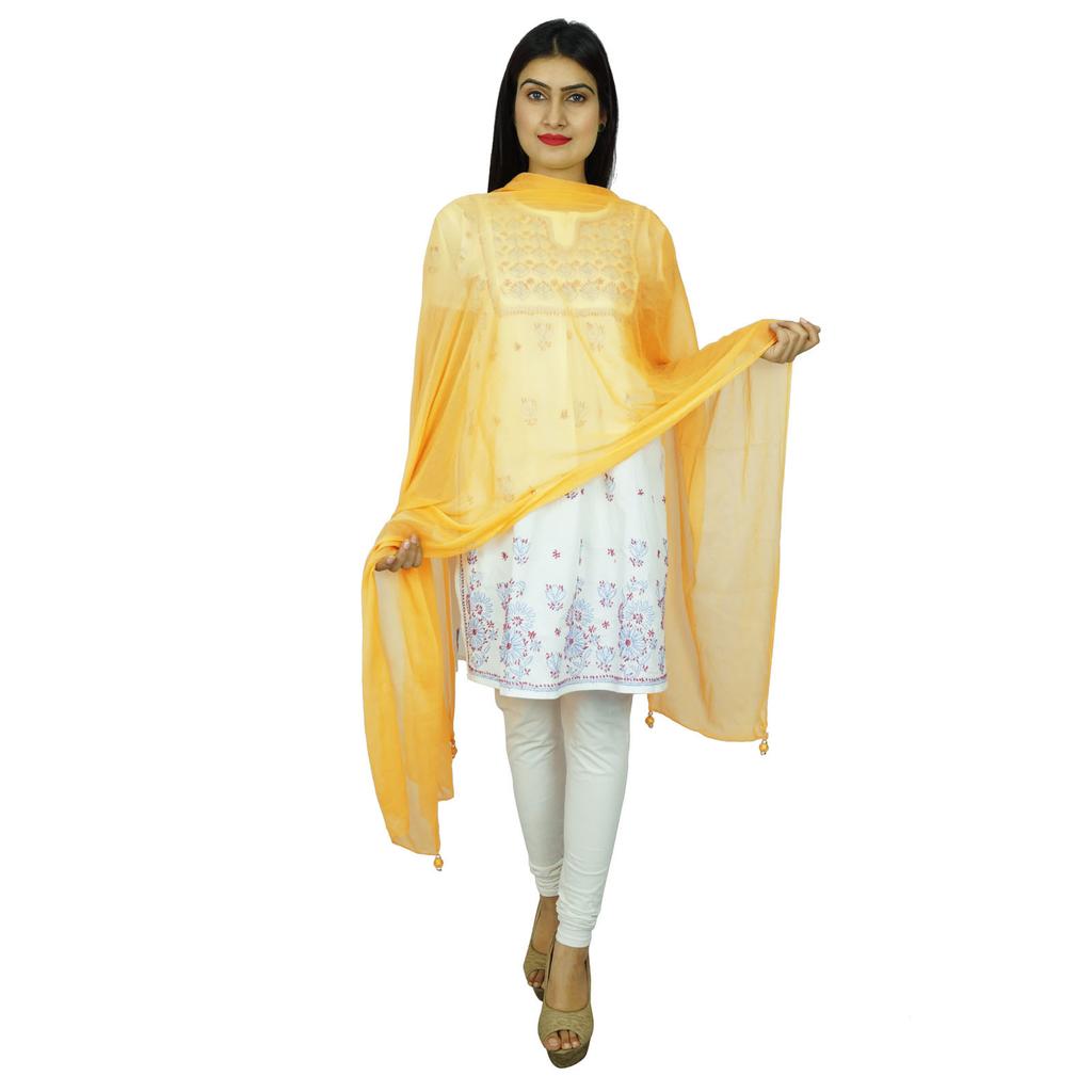 Индийские шарфы из шифона, накидка на шею, женская одежда, палантин Chunni Long Dupatta, подарок для
